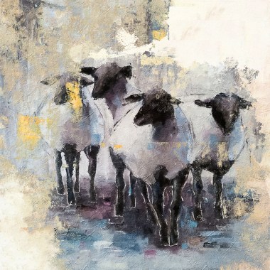 Schapen Modern Schilderij