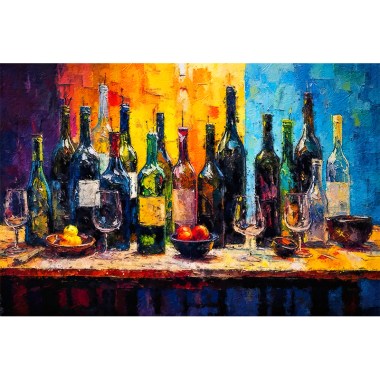 schilderij met flessen kopen online 