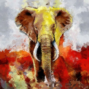 Olifant SCHILDERIJ KOPEN ONLINE