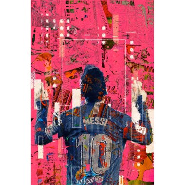 Messi voetballer schilderij 