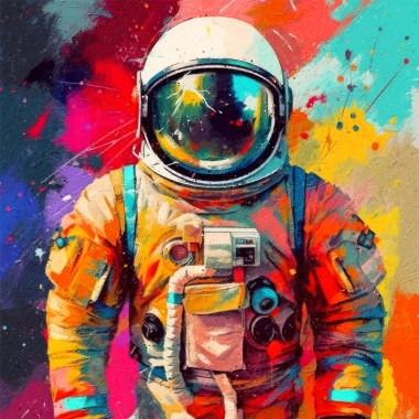 Astronaut schilderij