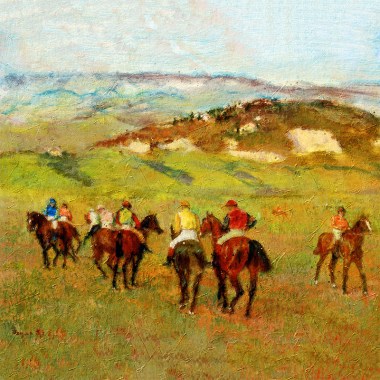 Jockeys on Horseback, Edgar Degas