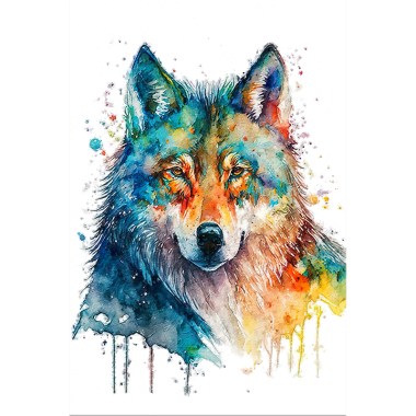 Wolf schilderij