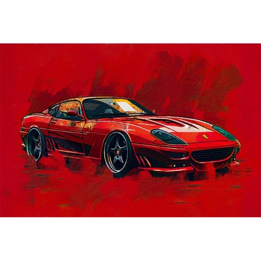 Ferrari schilderij mixed