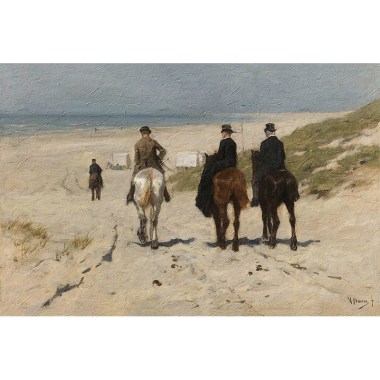  Morgenrit langs het strand Mauve, Anton