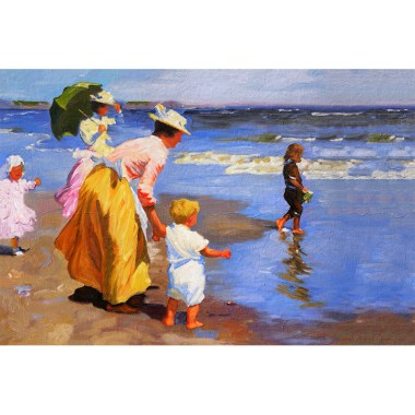 At the Beach - Edward Potthast