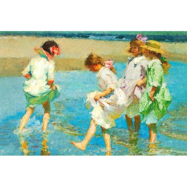 Edward Henry Potthast meisjes op het strand