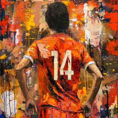 Johan Cruijff #14 schilderij