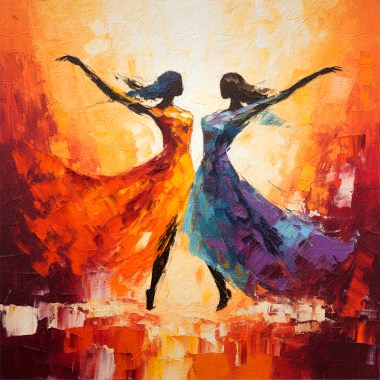 2 vrouwen dansen 