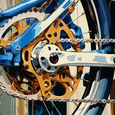 Fietsketting schilderij