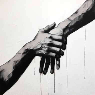 Hand in Hand schilderij