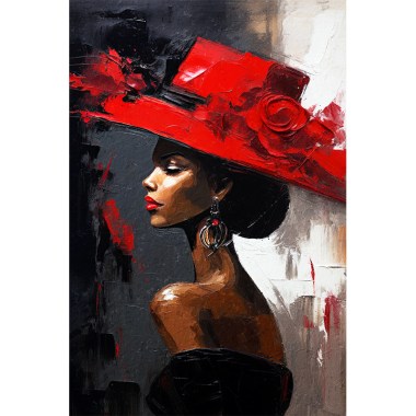 Vrouw met rode hoed