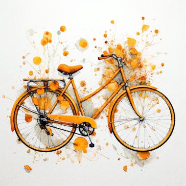 Oranje fiets