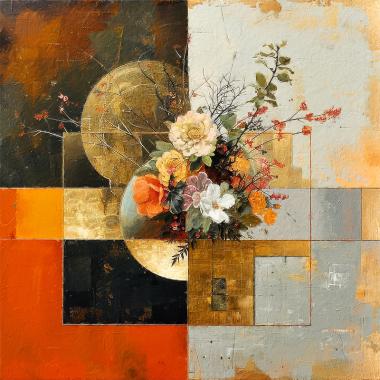 Abstract met bloemen II