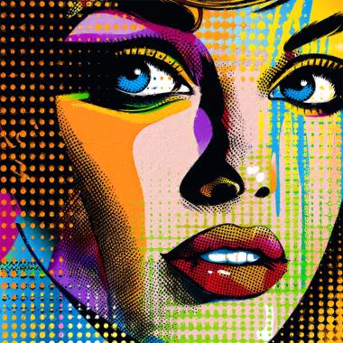 Vrouw in Popart