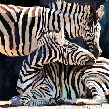 Zebra schilderij