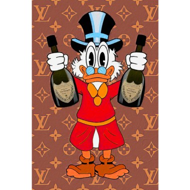 Donald duck champagne schilderij kopen online